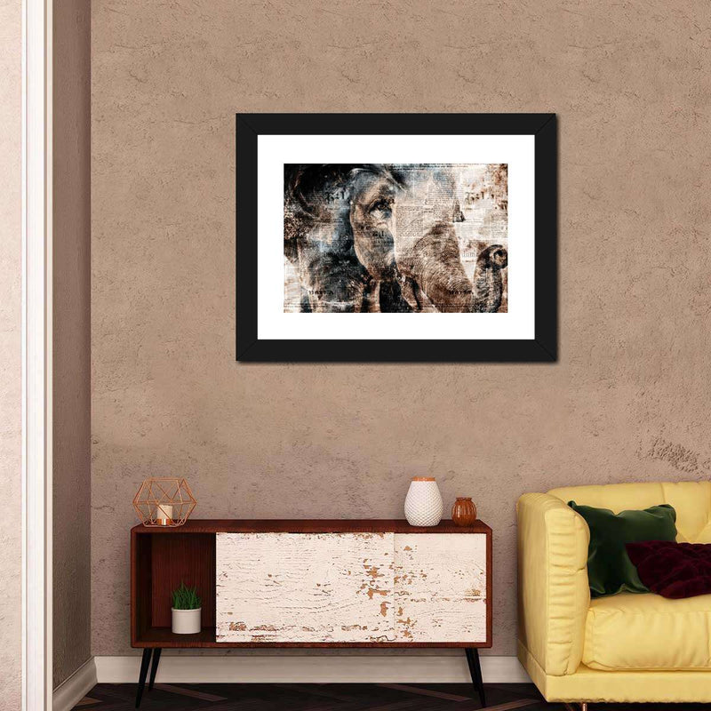 Textured Elephant Wall Art