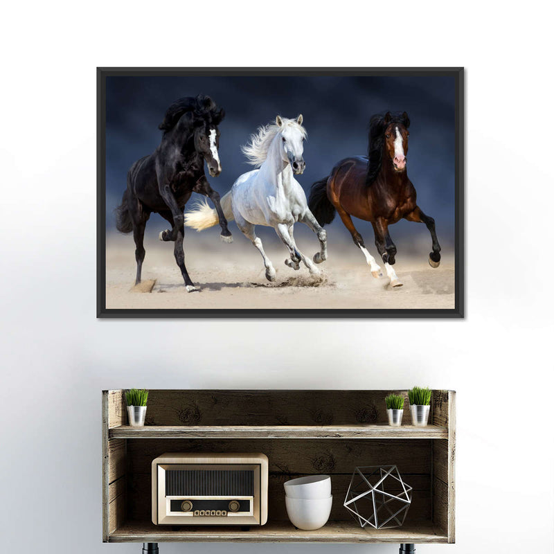 Wild Colorful Horses Wall Art