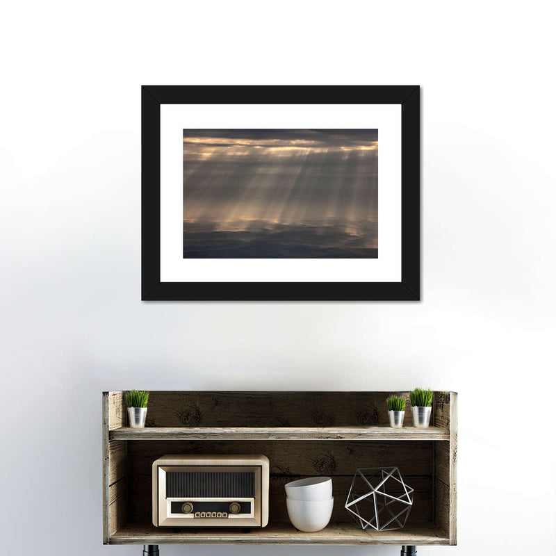 Sunrays And Cloudy Sky Wall Art