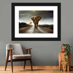 Walking Lone Elephant Wall Art
