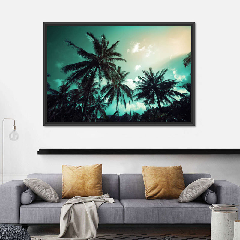 Retro Style Palm Trees Wall Art