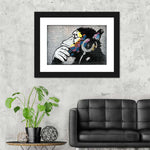 Monkey Wearing Headphones Wall Art