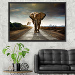 Walking Lone Elephant Wall Art