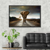 Walking Lone Elephant Wall Art