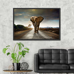 Walking Lone Elephant Wall Art