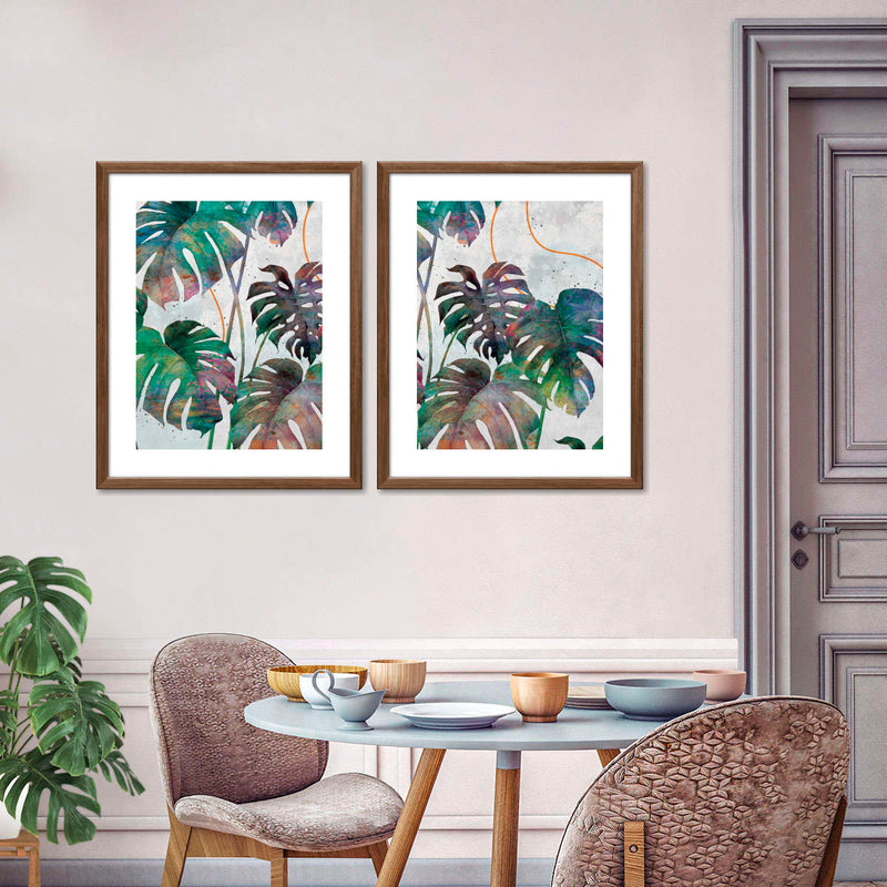 Monstera Leaves Wall Art