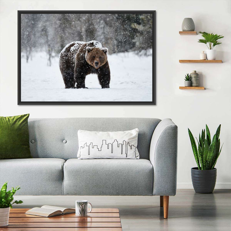 Winter Grizzly Bear Wall Art