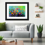 Rainbow Flowers Wall Art