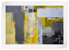 Yellow On Gray Abstract Wall Art