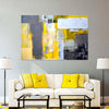 Yellow On Gray Abstract Wall Art