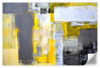 Yellow On Gray Abstract Wall Art