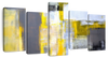 Yellow On Gray Abstract Wall Art