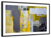 Yellow On Gray Abstract Wall Art