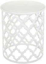 Pram White End Table