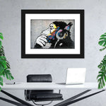 Monkey Wearing Headphones Wall Art