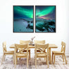 Green Aurora Borealis Wall Art