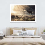 Wild Deer In Snow Wall Art