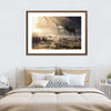 Wild Deer In Snow Wall Art