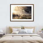 Wild Deer In Snow Wall Art