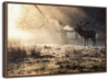 Wild Deer In Snow Wall Art