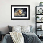 Misty Wild Lion Wall Art