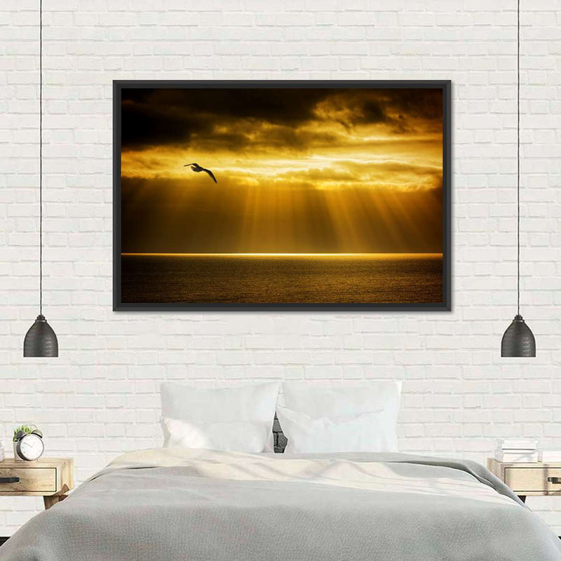 Golden Ocean Sky Wall Art