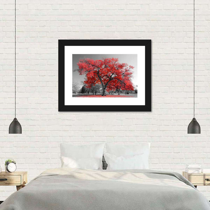 Red Tree Wall Art