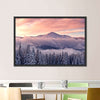 Snowy Mountain At Sunset Wall Art