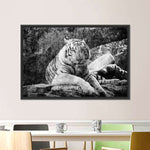 Textured White Tiger Wall Art