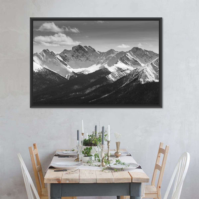 Monochrome Rocky Mountains Wall Art