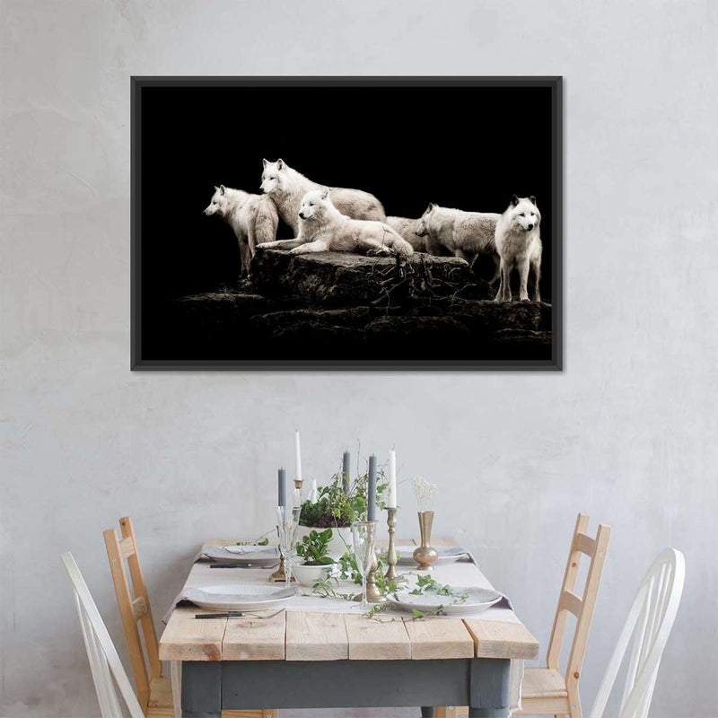 White Wolves Wall Art