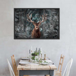 Snowy Noble Deer Wall Art