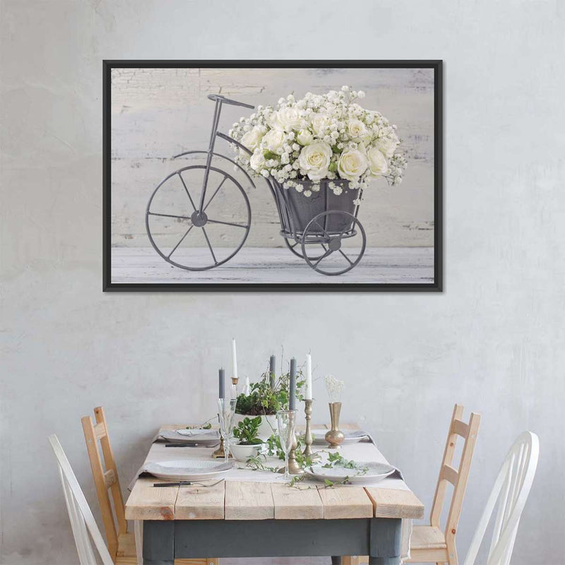 White Rose Bouquet Wall Art