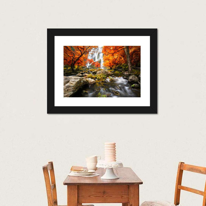 Stunning Autumn Waterfall Wall Art