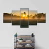 Misty Meadow At Sunrise Wall Art