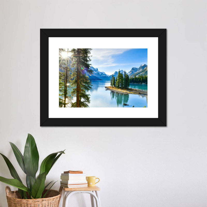 Sunny Maligne Lake Wall Art