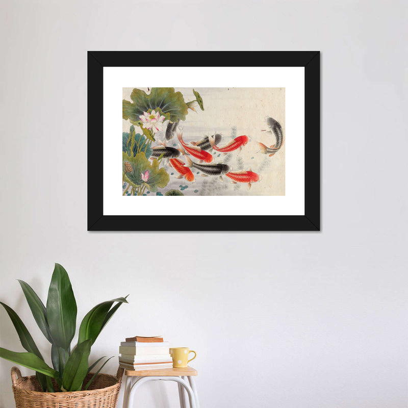Japanese Koi Pond Wall Art