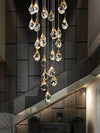 MIRODEMI® Luxury diamond crystal chandelier for staircase, living space, stairwell