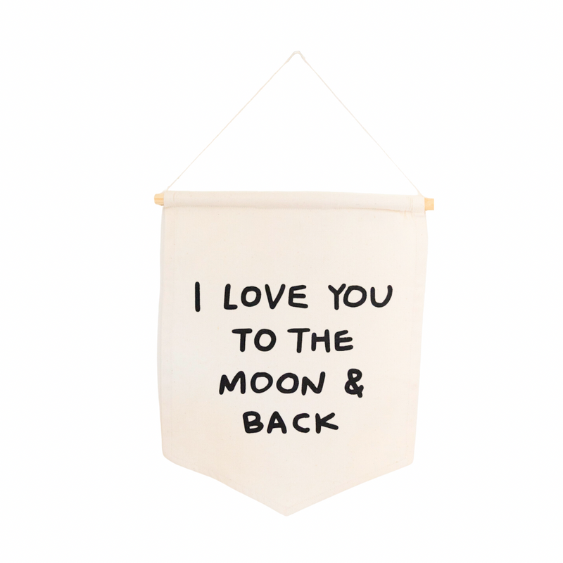 i love you to the moon and back hang sign