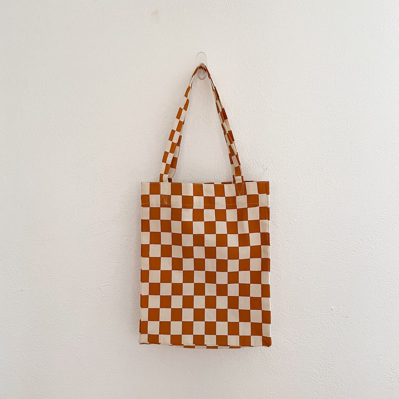 LIMITED EDITION: Checkered Tote Bag - Vertical