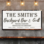 Backyard Bar & Grill Sign XIX