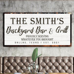Backyard Bar & Grill Sign XIX