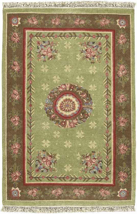 Haralson Traditional Lime Area Rug