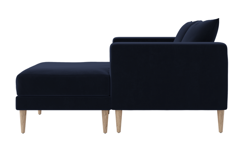 The Essential Loveseat Sectional in Recycled Velvet