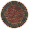 Schleibheim Traditional Burgundy Area Rug