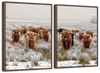 Winter Highland Cows Wall Art