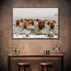 Winter Highland Cows Wall Art