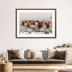 Winter Highland Cows Wall Art