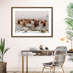 Winter Highland Cows Wall Art