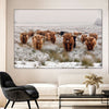 Winter Highland Cows Wall Art